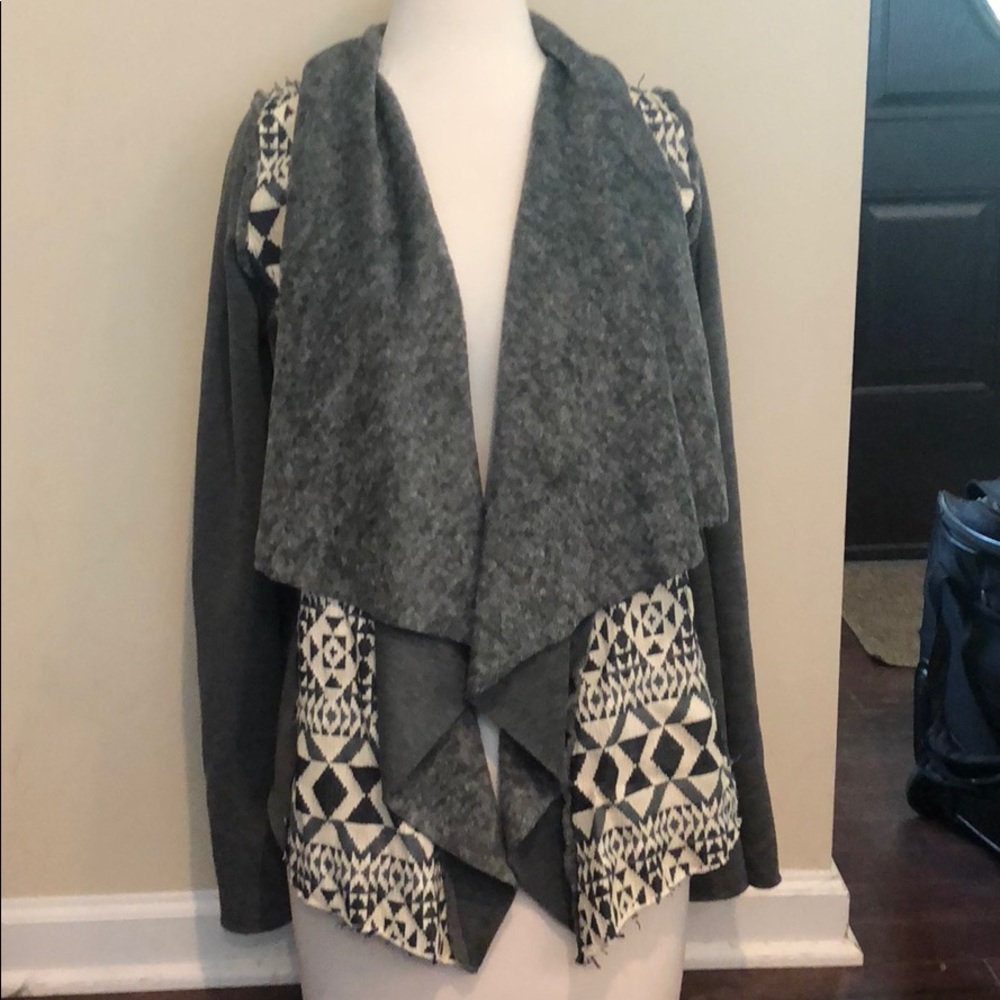 Grey sweater cardigan
